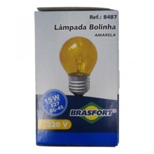 LÂMPADA BOLINHA BRASFORT 15W X 220V AMARELO