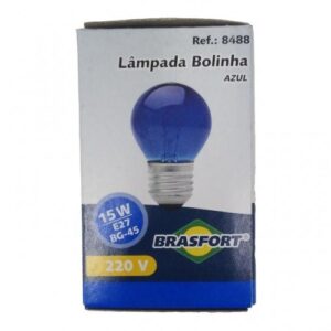 LÂMPADA BOLINHA BRASFORT 15W X 220V AZUL