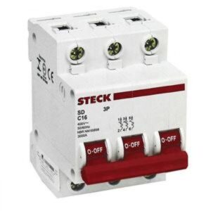 DISJUNTOR DIN.TRIP. C STECK 25A