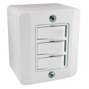 Sistema Radial (Exterior) 3 Interruptores Simples com Caixa (Branco)