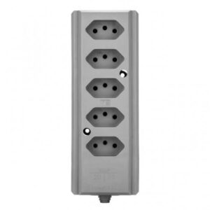 Tomada Barra Interneed Cinza 2P+T 20A/10A (D) Quintupla Hercules