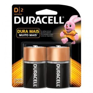 PILHA ALCALINA (D) GRANDE DURACELL COM 2 UNIDADES