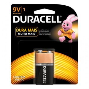 PILHA ALCALINA BATERIA 9V DURACELL