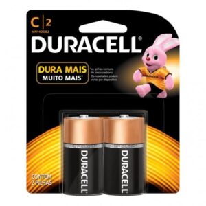 PILHA ALCALINA (C) MÉDIA DURACELL COM 2 UNIDADES