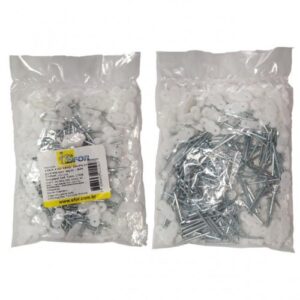 ABRAÇADEIRA PARA FIO SFORPLAST MIGUELAO DUPLO AÇO (COM 100 UNID.)