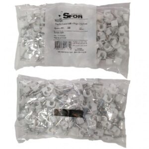 ABRAÇADEIRA PARA FIO SFORPLAST COAXIAL N06 AÇO (COM 100 UNID.)