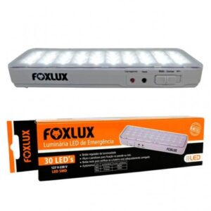 LUMINÁRIA DE EMERGÊNCIA 30 LEDs FOXLUX LITIUM
