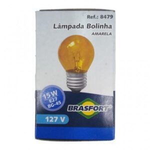 LÂMPADA BOLINHA BRASFORT 15W X 127V AMARELO