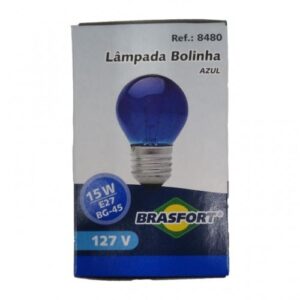 LÂMPADA BOLINHA BRASFORT 15W X 127V AZUL