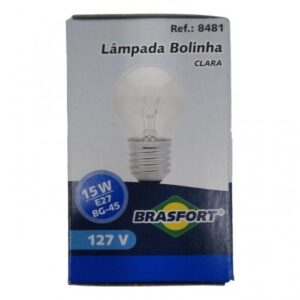 LÂMPADA BOLINHA BRASFORT 15W X 127V CLARA