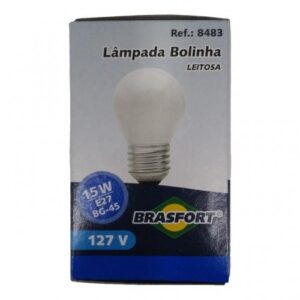 LÂMPADA BOLINHA BRASFORT 15W X 127V LEITOSA