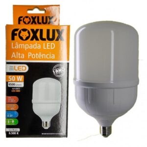 LÂMPADA LED FOXLUX 50W 6500K ALTA POTÊNCIA (BRANCA)