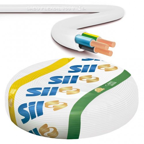 FIO CABO PP SIL 2X1.00MM BRANCO > M 100