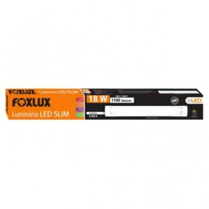 LUMINÁRIA FOXLUX SLIM LED 18W 6500K 60CM