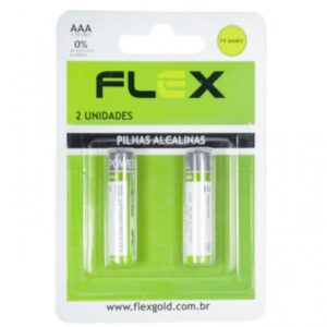 PILHA ALCALINA (AAA) PALITO FLEXGOLD COM 2 UNIDADES FX-AAA13B2