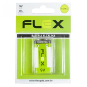 PILHA ALCALINA BATERIA 9V FLEXGOLD FX-9K1