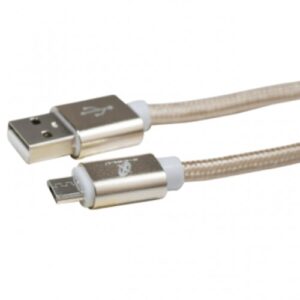 CABO P/CELULAR FLEXGOLD NYLON (ANDROID) 3.0A 2M XC-CD-15