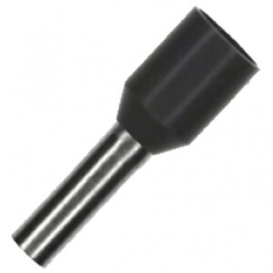 Terminal Isolado Tubular Sforplast 01.5mm Preto (Com 100) 4791 (9958)