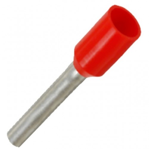 Terminal Isolado Tubular Sforplast 10.0mm Vermelho (Com 100) 4793 (9972)