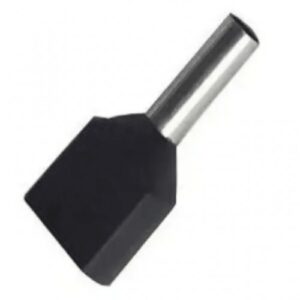 Terminal Isolado Tubular Duplo Sforplast 01.5mm Preto (Com 100) 4782 (9866)