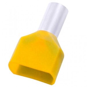 Terminal Isolado Tubular Duplo Sforplast 06.0mm Amarelo (Com 100) 4780 (9842)