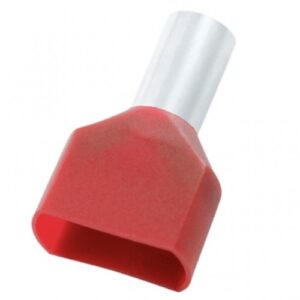 Terminal Isolado Tubular Duplo Sforplast 10.0mm Vermelho (Com 100) 4784 (9880)