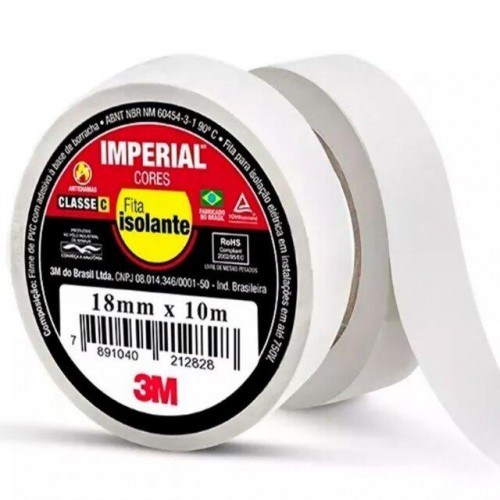 FITA ISOLANTE 3M IMPERIAL. 10MTS BRANCO