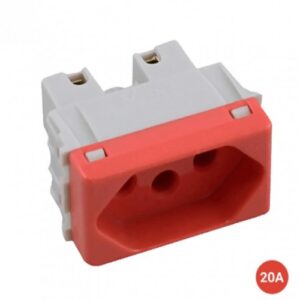 MODULO TRAM.LUX/LIZ (D) 1 TOMADA 2P+T 20A VERMELHO 571150/33