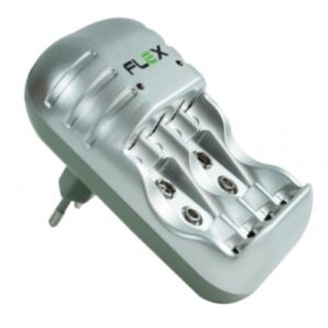 CARREGADOR DE PILHAS E BATERIAS FLEXGOLD 4AA/AAA OU 2 BATERIAS 9V SEM PILHAS FX-C03