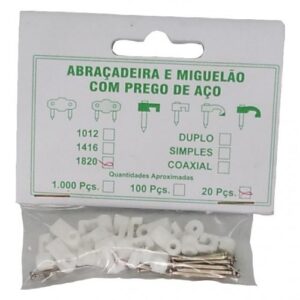 ABRAÇADEIRA PARA FIO 18X20 AÇO (COM 20 UNID.) VJ FIKISS
