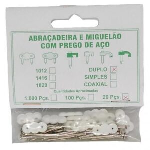 ABRAÇADEIRA PARA FIO MIGUELAO DUPLO AÇO (COM 20 UNID.) VJ FIKISS