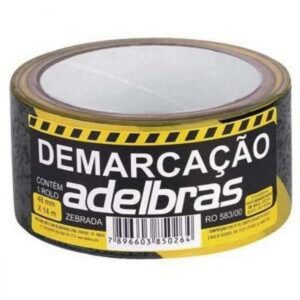 FITA DEMARCAÇÃO DE SOLO ADELBRAS ZEBRADA 48 MILÍMETROS X 14 METROS