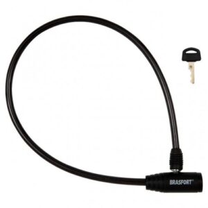 Cadeado para bicicleta com chave, 60 centímetros, modelo 7016, da marca Bras.