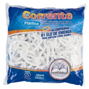 Corrente PVC 10 mm x 10 m Branca Metasul