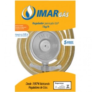 Regulador de gás Imar com mangueira 0.80 m 728/02 (1 kg/h)