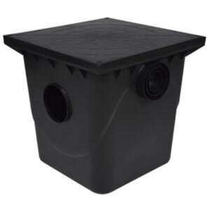Caixa para Inspeção METASUL 20 x 24 cm Preta/Cinza