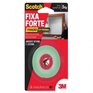 FITA DUPLA FACE 3M FORTE EXTREME (5KG) TRANSPARENTE 24 MILÍMETROS X 2 METROS HB004492250