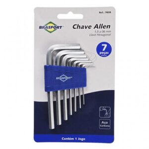 CHAVE ALLEN BRASFORT SUPERIOR 1.5 A 6 MM COM 7 PEÇAS 7828