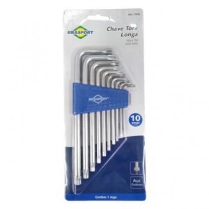 Chave Torx Longa Jogo T9-T50 10 peças Brasfort 7835