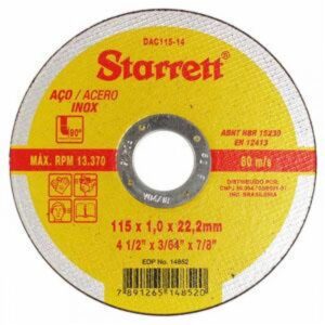 DISCO DE CORTE STARRET 7 X 7/8 X 1.6