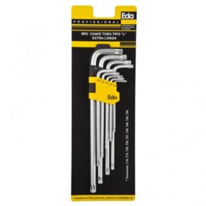 Chave Torx Jogo T10-T50 09 peças Longas EDA 9RO P