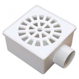 Ralo quadrado Fere sanitário 10 cm branco -4200