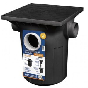 Caixa para Gordura METASUL 43 x 45 x 48 cm Preta Premium
