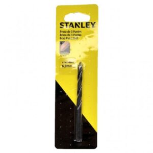 Broca 3 Pontas para Madeira Stanley 6mm Cartela STA55060C