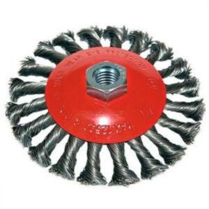 ESCOVA DE AÇO CÔNICA DISFLEX 4 x M14 TRANCADA (32020)