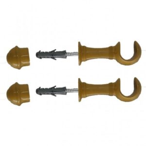 Suporte para varão 19 simples cerejeira (kit)