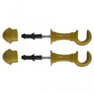 Suporte para varão 19 simples marfim (kit)