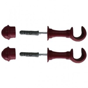 Suporte para varão 19 simples mogno (kit)