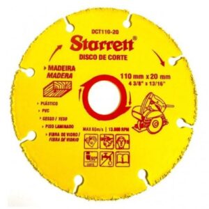 Serra para Makita (disco) com pontas de tungstênio Starrett para madeira, PVC, gesso (DCT110-20)