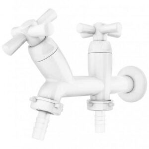 Torneira para máquina de lavar Tigre ABS branca Cross (453)